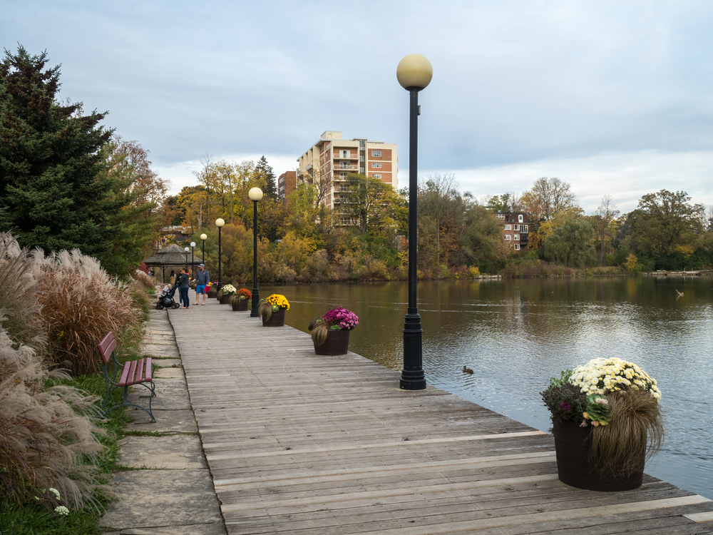 Kitchener boardwalk along the river