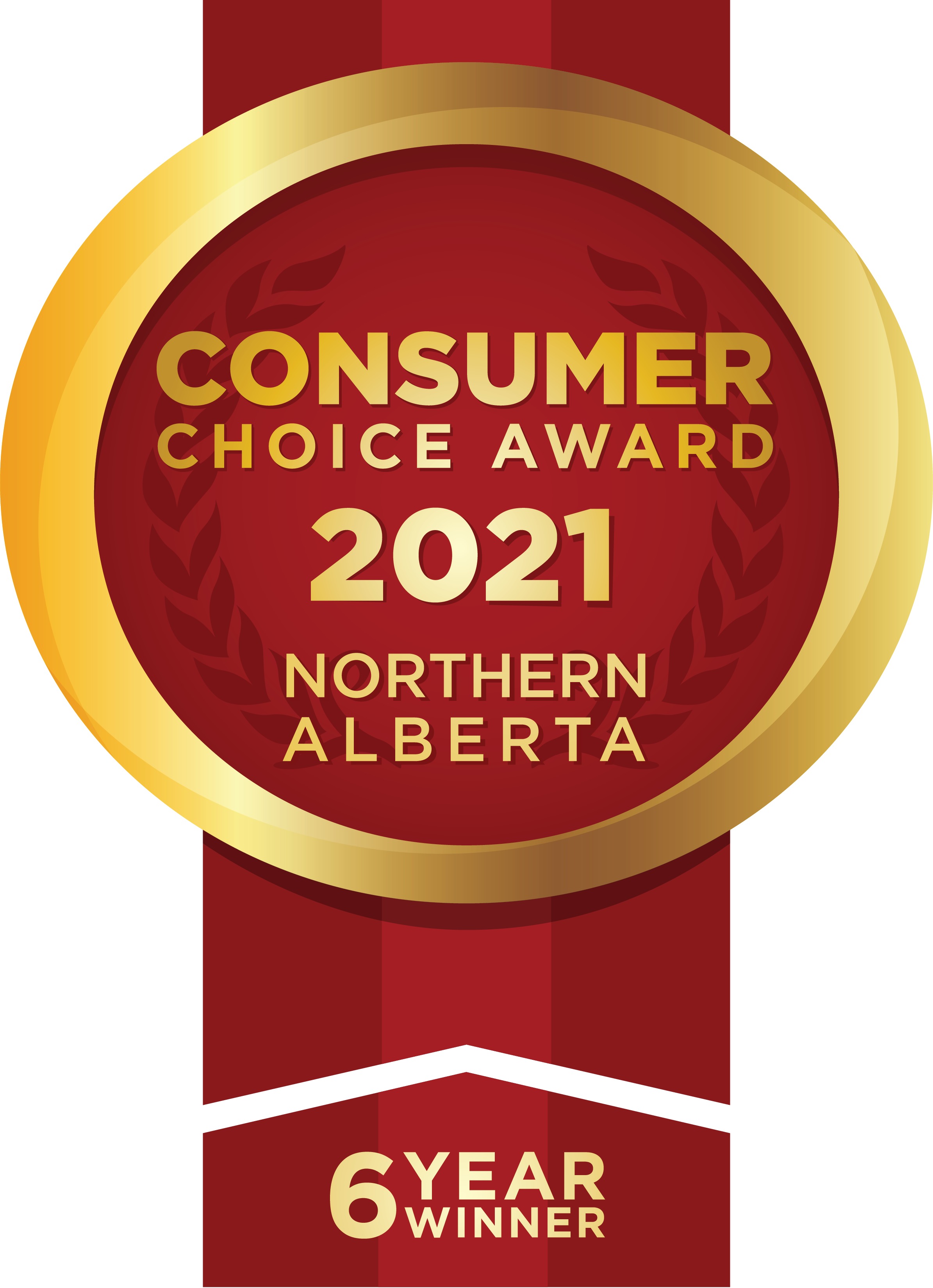 2021 Consumer Choice Award for Northern Alberta. Winner for 6 years